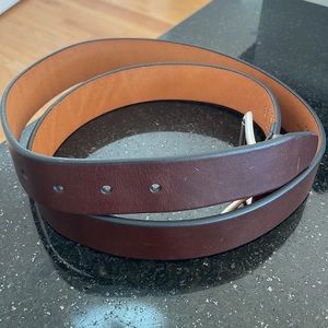 Mens brown leather belt